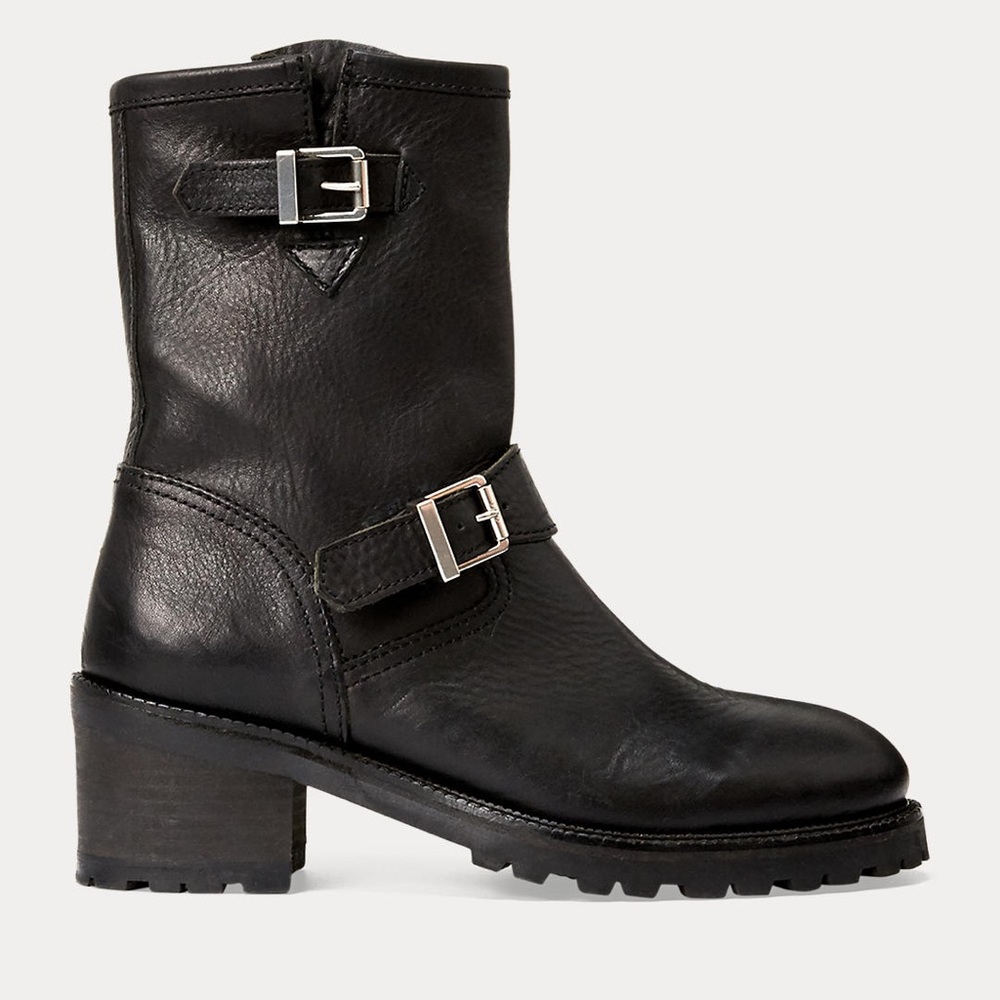 RALPH LAUREN PAYGE VACHETTA MOTO BOOT 5.5